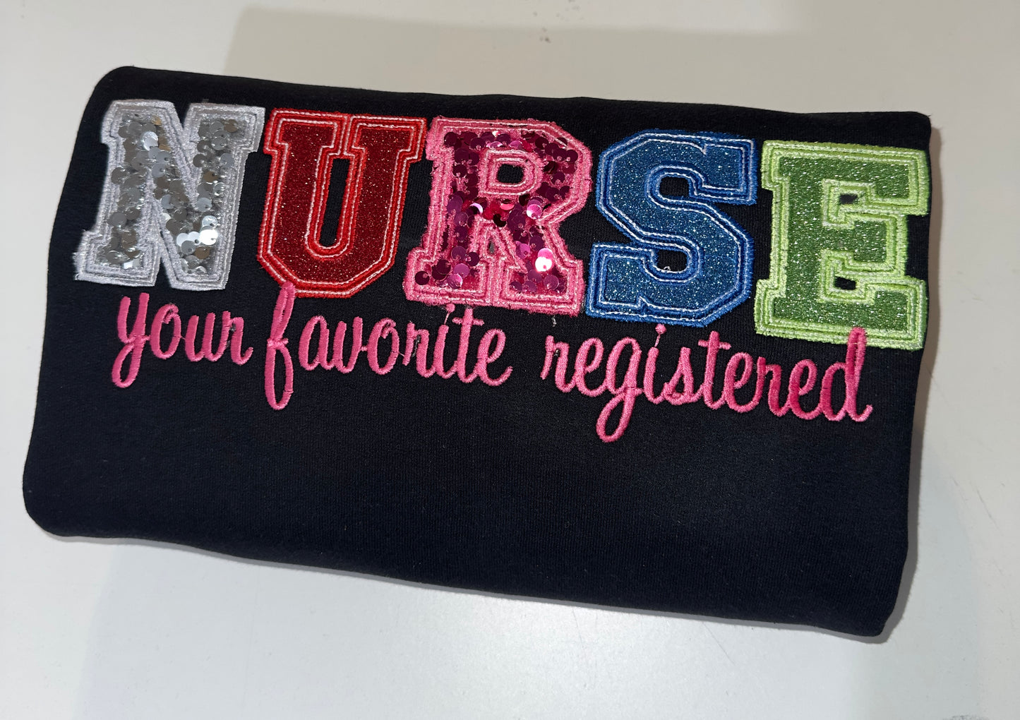 Nurse Embroidery design sweatshirt